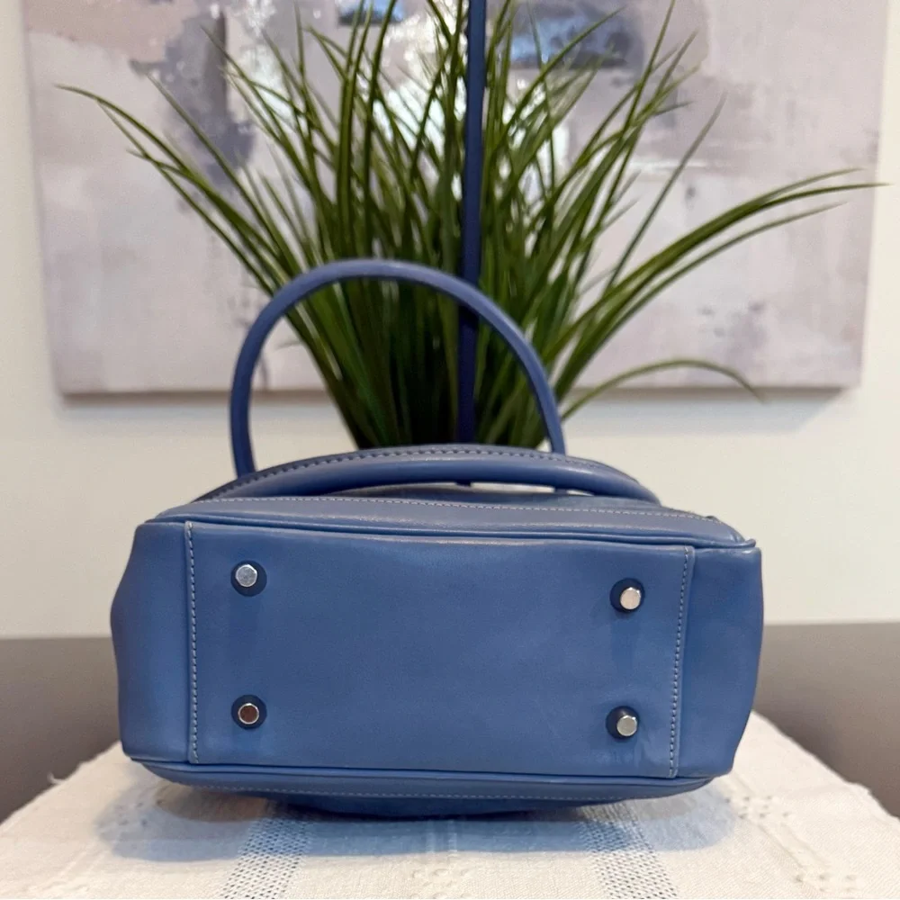 Coach Vintage Blue Bonnie Cashin Linen/Leather Shoulder Bag